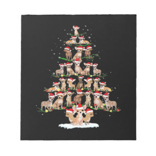 Chihuahua-Weihnachtsbaum Lustiger Tee Xmas Chihuah Notizblock