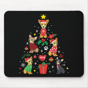 Chihuahua Weihnachtsbaum Mousepad