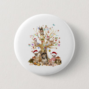 Chihuahua Weihnachtsbaumliebhaber Button