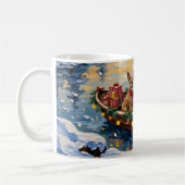 Chihuahua-Weihnachtsboot-Feiertag Kaffeetasse (Links)
