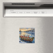 Chihuahua-Weihnachtsboot-Feiertag Magnet (In Situ (Geschirrspüler))