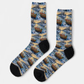 Chihuahua-Weihnachtsboot-Feiertag Socken (Linkes Detail)