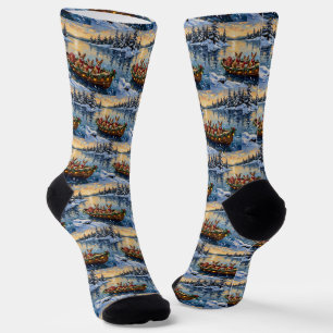 Chihuahua-Weihnachtsboot-Feiertag Socken