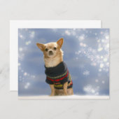 Chihuahua Weihnachtseinladung Einladung (Vorne/Hinten)
