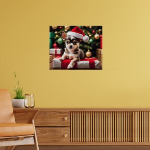 Chihuahua-Weihnachtshündchen Poster