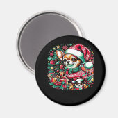 Chihuahua Weihnachtsjubeln! Klassischer T - Shirt Magnet (Vorderseite/Rückseite)