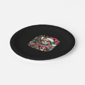 Chihuahua Weihnachtsjubeln! Klassischer T - Shirt Pappteller (Schrägansicht)