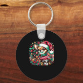 Chihuahua Weihnachtsjubeln! Klassischer T - Shirt Schlüsselanhänger (Vorderseite)