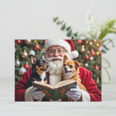 Chihuahua-Weihnachtskarte Feiertagskarte (Stehend Vorderseite)