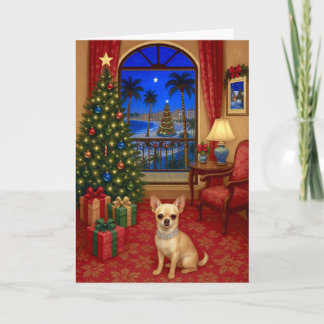 Chihuahua-Weihnachtskarte Feiertagskarte