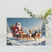 Chihuahua-Weihnachtskarte Feiertagskarte (Stehend Vorderseite)
