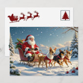 Chihuahua-Weihnachtskarte Feiertagskarte (Vorne/Hinten)