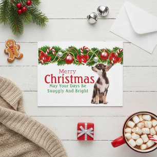 Chihuahua Weihnachtskarte Feiertagspostkarte