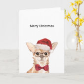 Chihuahua Weihnachtskarte Karte (Gelbe Blume)