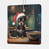 Chihuahua Weihnachtskekse Urlaub Keramikornament (Links)