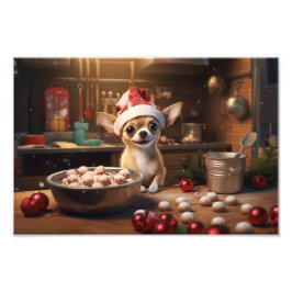Chihuahua Weihnachtskost Feiertag Fotodruck