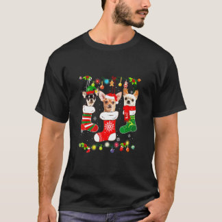 Chihuahua Weihnachtsleuchten Geschenk Funny Xmas D T-Shirt