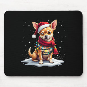 Chihuahua Weihnachtslicht Funny Dog Xmas Tree Mousepad
