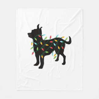 Chihuahua WeihnachtsLICHT Weihnachten Weihnachtsge Fleecedecke