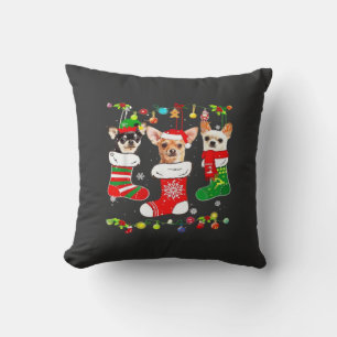 Chihuahua Weihnachtslichter Xmas Hund Klassisches  Kissen