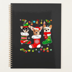 Chihuahua Weihnachtslichter Xmas Hund Klassisches Planer