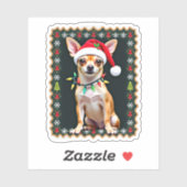 Chihuahua Weihnachtsmann Ugly Sweater Dog Lover X Aufkleber (Blatt)