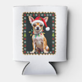 Chihuahua Weihnachtsmann Ugly Sweater Dog Lover X Dosenkühler (Vorderseite)