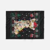 Chihuahua Weihnachtsmann Ugly Sweater Dog Lover X Fleecedecke (Vorderseite (Horizontal))