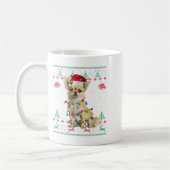 Chihuahua Weihnachtsmann Ugly Sweater Dog Lover X Kaffeetasse (Links)