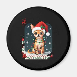 Chihuahua Weihnachtsmann Ugly Sweater Dog Lover X Magnet