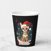 Chihuahua Weihnachtsmann Ugly Sweater Dog Lover X Pappbecher (Vorderseite)