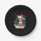 Chihuahua Weihnachtsmann Ugly Sweater Dog Lover X Pappteller (Vorderseite)