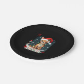 Chihuahua Weihnachtsmann Ugly Sweater Dog Lover X Pappteller (Schrägansicht)