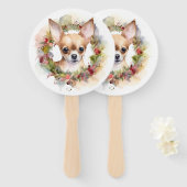 Chihuahua Weihnachtsmann Weihnachtsfest Fächer (Vorne und Hinten)