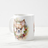 Chihuahua Weihnachtsmann Weihnachtsfest Kaffeetasse (Vorderseite Links)