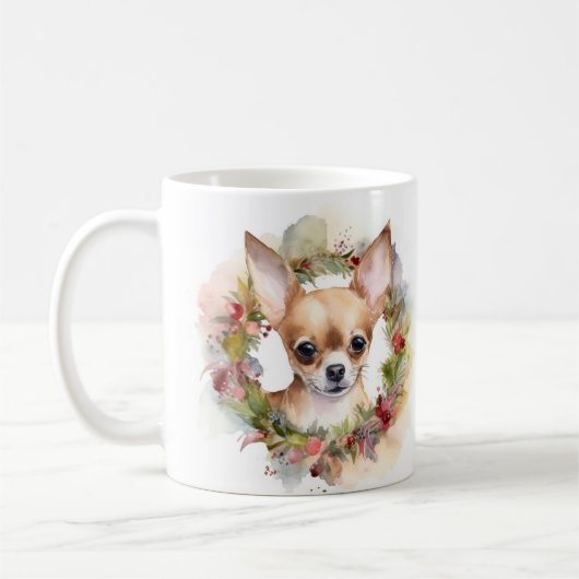 Chihuahua Weihnachtsmann Weihnachtsfest Kaffeetasse (Links)