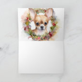 Chihuahua Weihnachtsmann Weihnachtsfest Karte (Innenseite)