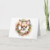 Chihuahua Weihnachtsmann Weihnachtsfest Karte (Vorderseite)