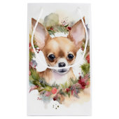 Chihuahua Weihnachtsmann Weihnachtsfest Kleine Geschenktüte (Rückseite)