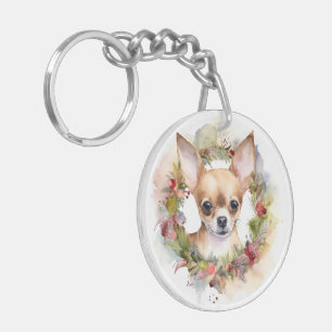 Chihuahua Weihnachtsmann Weihnachtsfest Schlüsselanhänger