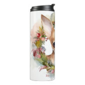 Chihuahua Weihnachtsmann Weihnachtsfest Thermosbecher (Nach links gedreht)