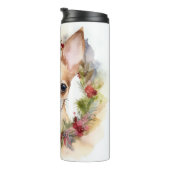 Chihuahua Weihnachtsmann Weihnachtsfest Thermosbecher (Nach rechts gedreht)