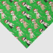 Chihuahua Weihnachtsmannmütze Candy Cane Green Chr Seidenpapier (Detail)