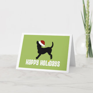Chihuahua-Weihnachtsmannmütze Feiertagskarte
