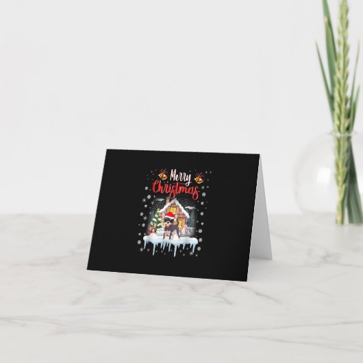 Chihuahua Weihnachtsmannmütze frohe Weihnachtslied (Vorderseite)