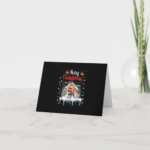Chihuahua Weihnachtsmannmütze frohe Weihnachtslied Dankeskarte