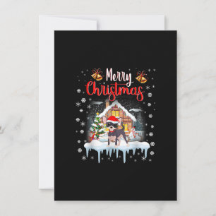 Chihuahua Weihnachtsmannmütze frohe Weihnachtslied Dankeskarte