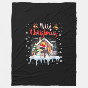 Chihuahua Weihnachtsmannmütze frohe Weihnachtslied Fleecedecke