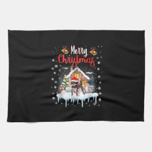 Chihuahua Weihnachtsmannmütze frohe Weihnachtslied Geschirrtuch