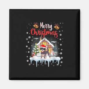 Chihuahua Weihnachtsmannmütze frohe Weihnachtslied Magnet